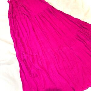 Glamour Vibrant Pink Maxi Skirt